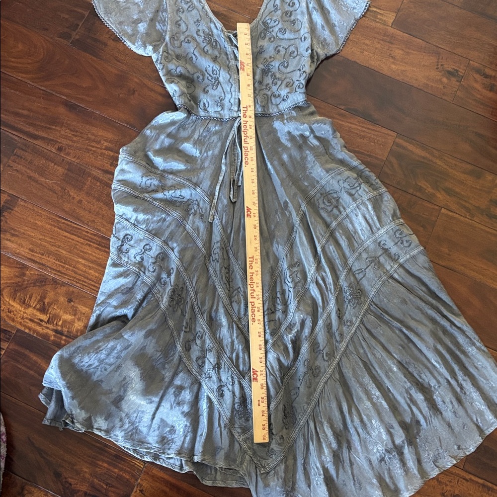 Sakkas | gray marigold embroidered pixie dress - Picture 11 of 12